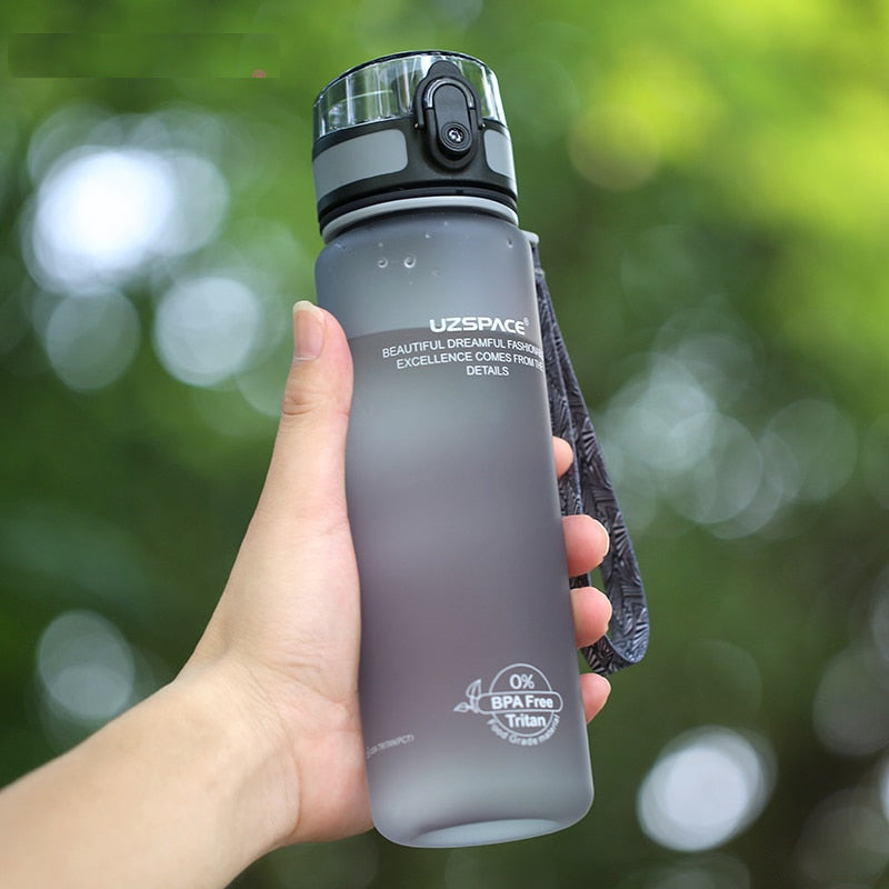 Leakproof Tritan Sports Water Bottle with Strap by HitMyNeed