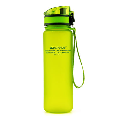 Leakproof Tritan Sports Water Bottle with Strap 650ml green by HitMyNeed
