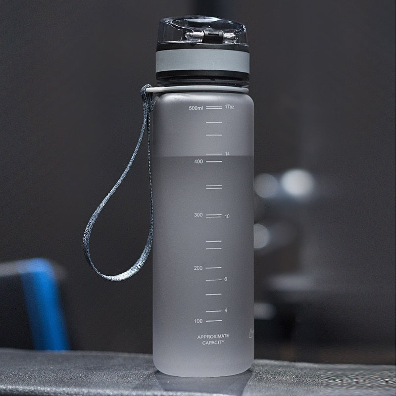 Leakproof Tritan Sports Water Bottle with Strap by HitMyNeed