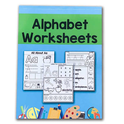 Learning and Writing Alphabet Worksheets A-Z by HitMyNeed