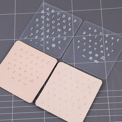 Leather Alphabet Stamp Set with Positioning Stick by HitMyNeed