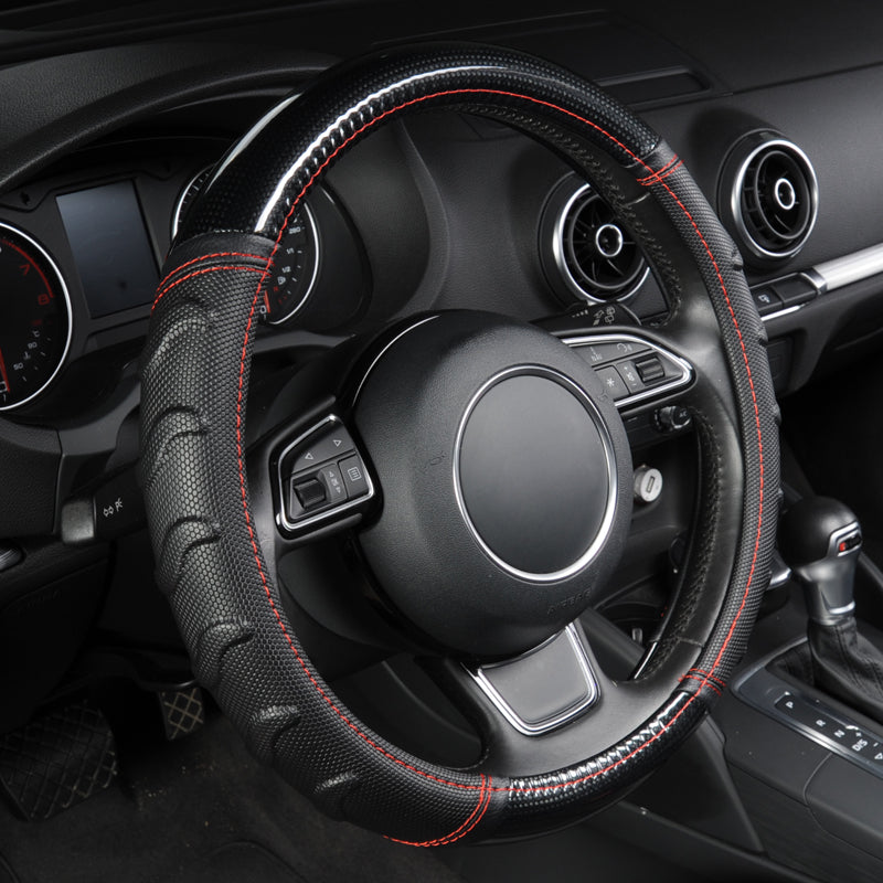 Leather Anti-Slip Steering Wheel Cover 15 Inch by HitMyNeed