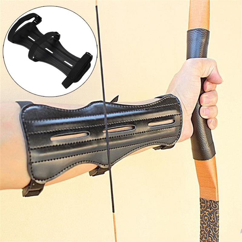 Leather Archery Arm Guard with Adjustable Straps by HitMyNeed