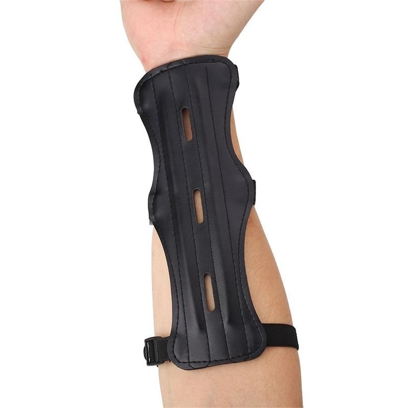 Leather Archery Arm Guard with Adjustable Straps by HitMyNeed