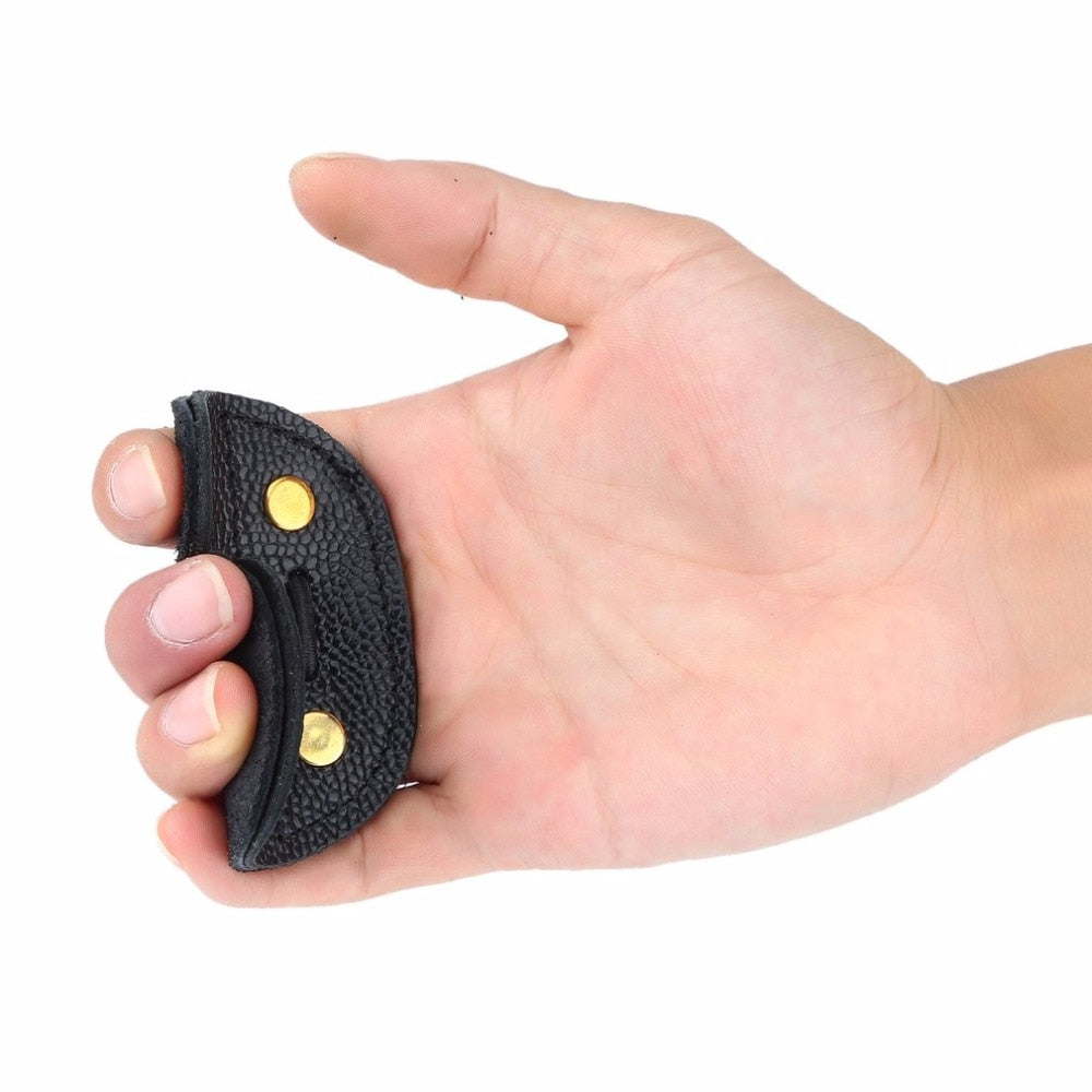 Leather Archery Finger Guard Hand Protector by HitMyNeed
