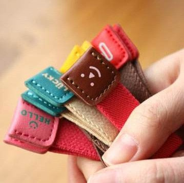 Leather Cable Winders Set, 6-Piece Cord Organizers by HitMyNeed