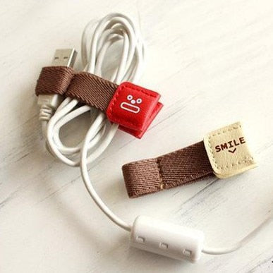 Leather Cable Winders Set, 6-Piece Cord Organizers by HitMyNeed