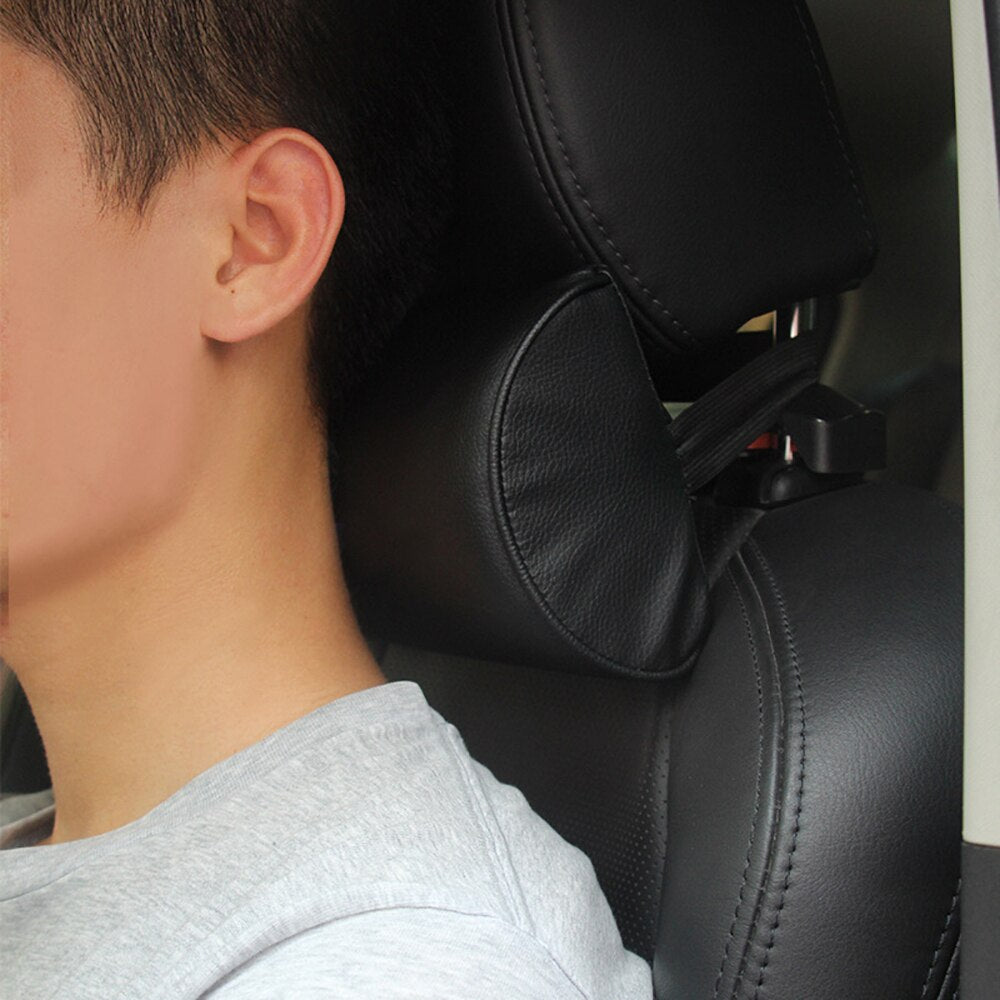 Leather Car Neck Rest Cushion Support by HitMyNeed