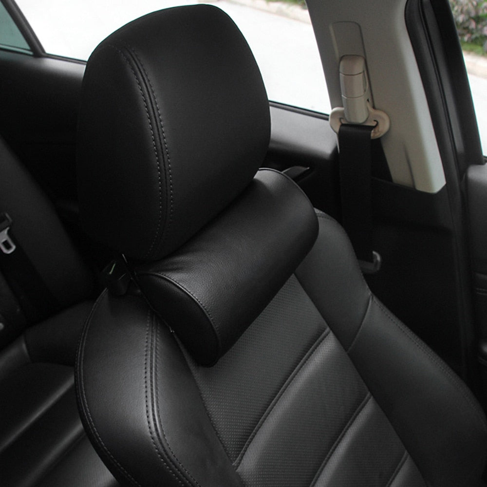 Leather Car Neck Rest Cushion Support by HitMyNeed