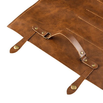 Leather Chef Knife Roll Storage Bag by HitMyNeed