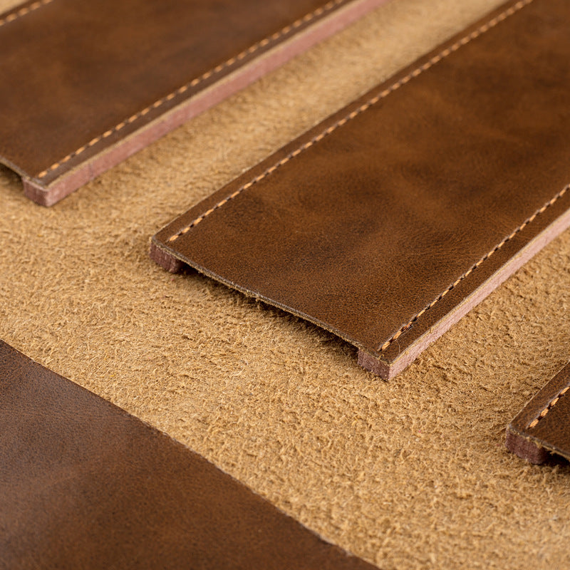 Leather Chef Knife Roll Storage Bag by HitMyNeed