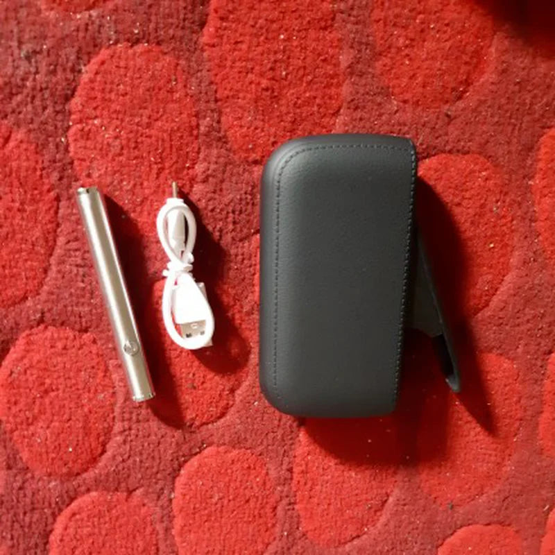 Leather Cigarette Case with USB Tungsten Lighter by HitMyNeed