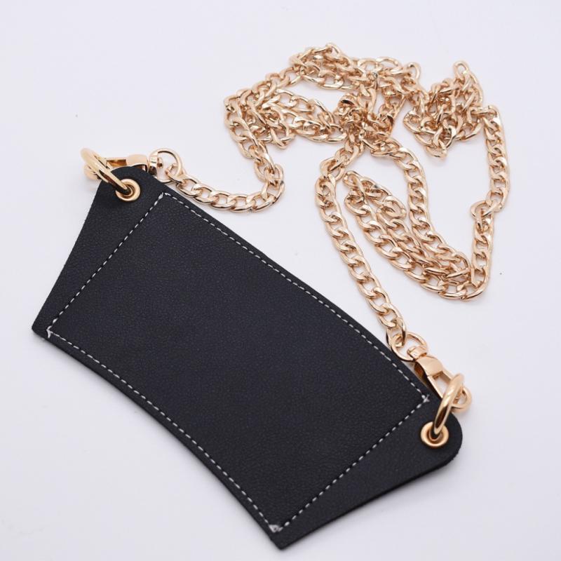Leather Cup Sleeve with Detachable Chain Sling black by HitMyNeed