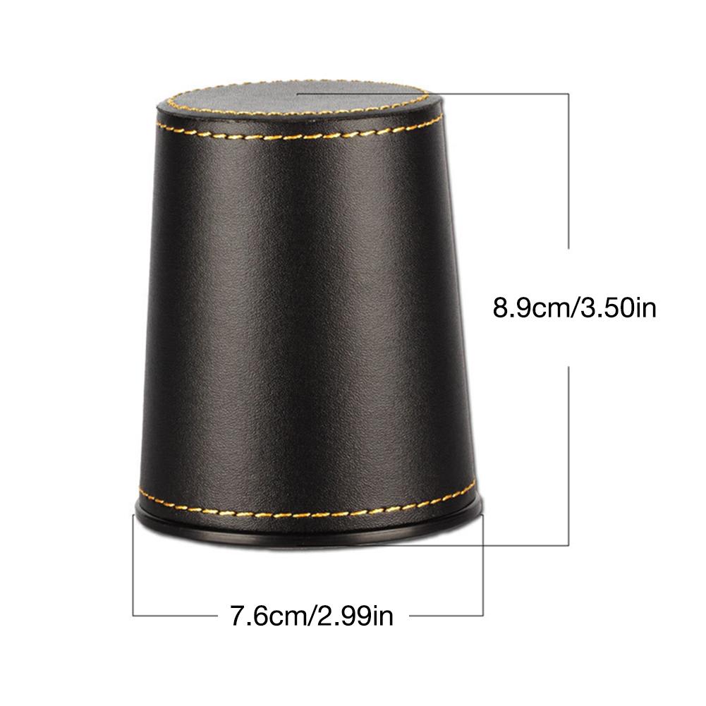 Leather Dice Cup with 5 Dice Set by HitMyNeed