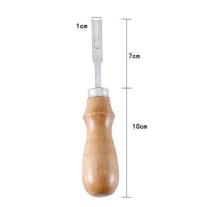 Leather Edge Beveler with Wooden Handle by HitMyNeed