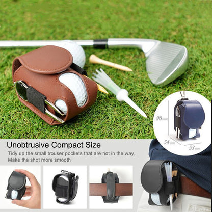 Leather Golf Ball Carrier with Belt Clip by HitMyNeed