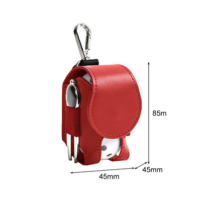 Leather Golf Ball Carrier with Belt Clip by HitMyNeed