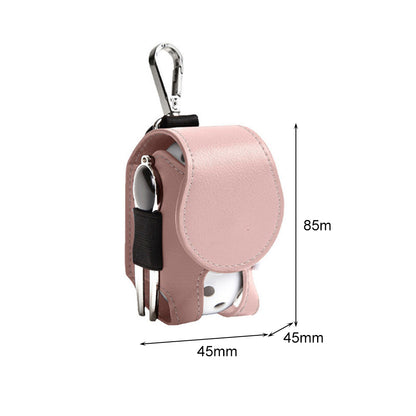 Leather Golf Ball Carrier with Belt Clip pink by HitMyNeed
