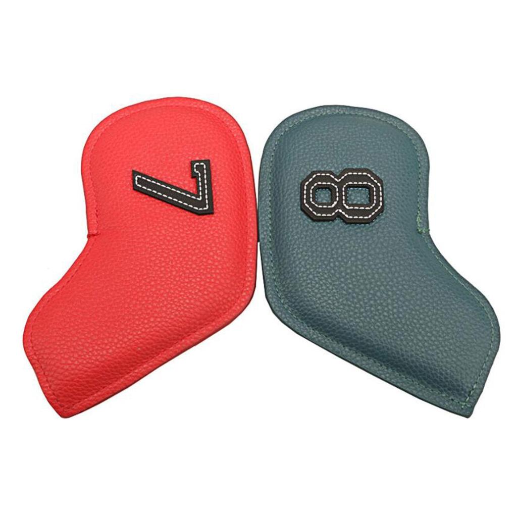 Leather Golf Iron Head Covers Set (10 Pcs) by HitMyNeed