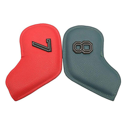Leather Golf Iron Head Covers Set (10 Pcs) by HitMyNeed