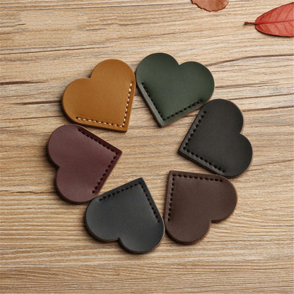 Leather Heart Corner Bookmarks (Set of 2) by HitMyNeed