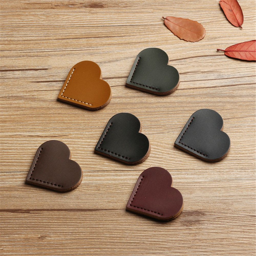 Leather Heart Corner Bookmarks (Set of 2) by HitMyNeed