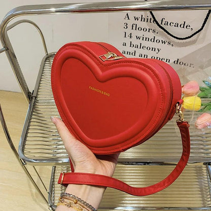 Leather Heart Shaped Sling Bag for Women by HitMyNeed