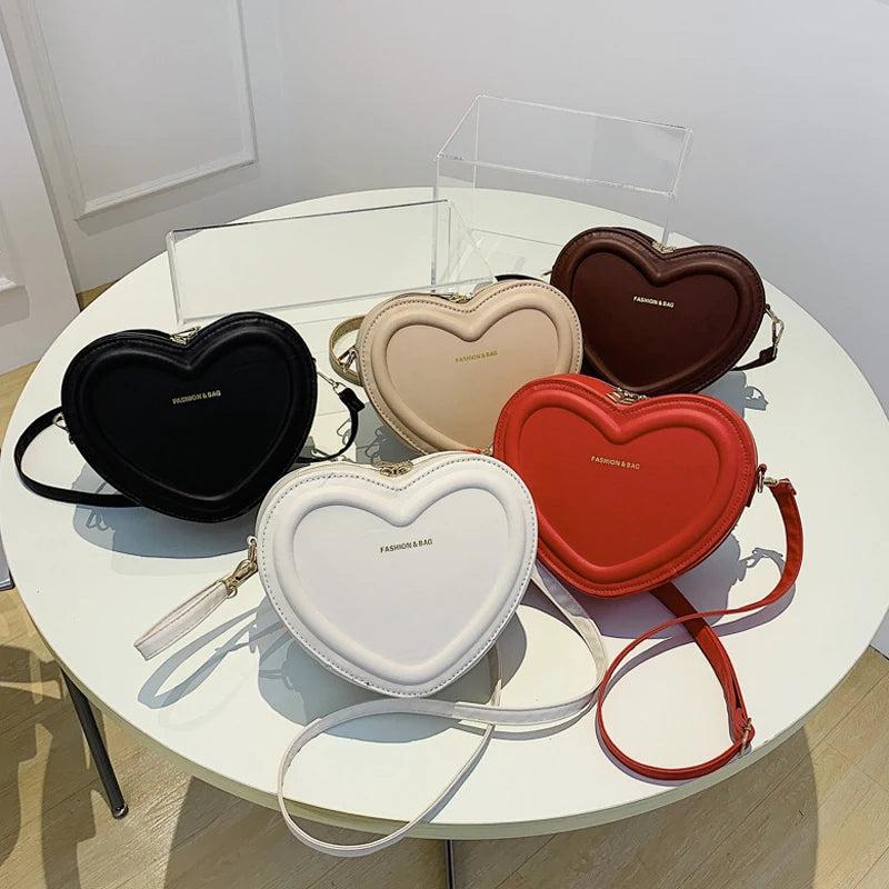 Leather Heart Shaped Sling Bag for Women by HitMyNeed