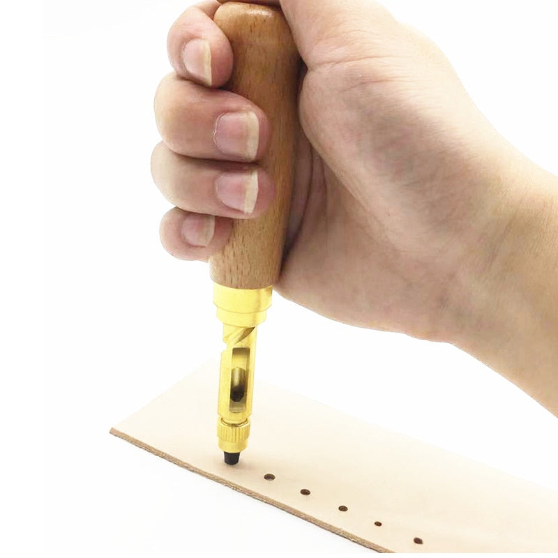 Leather Hole Punch Tool with 6 Interchangeable Tips by HitMyNeed