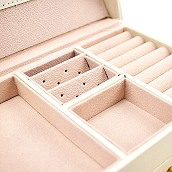 Leather Jewelry Case with Lock and Mirror by HitMyNeed