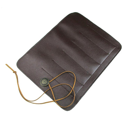 Leather Knife Roll Up Bag for 5 Kitchen Knives by HitMyNeed