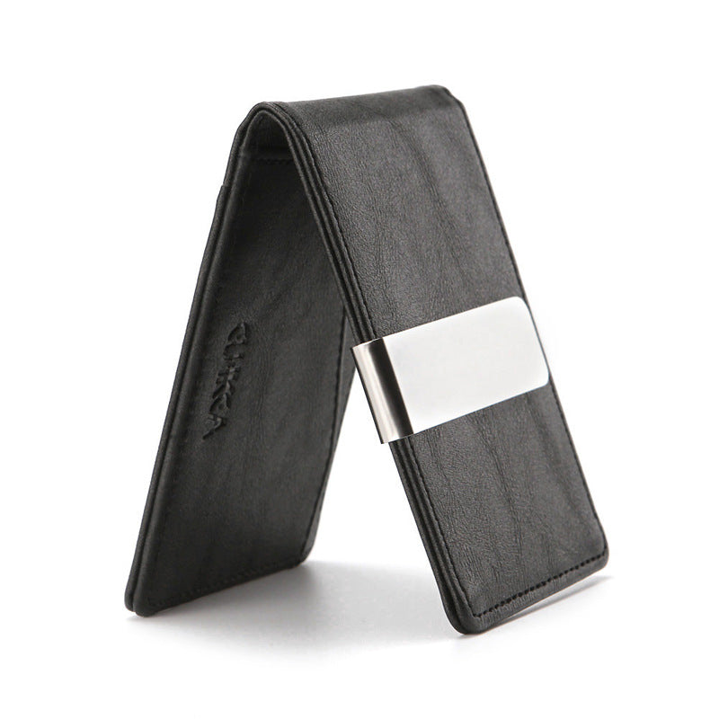 Leather Money Clip Wallet for Men, Slim Card Holder by HitMyNeed
