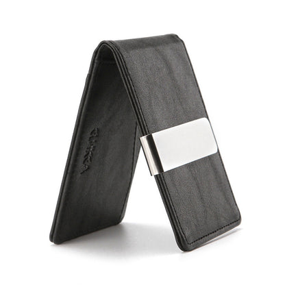 Leather Money Clip Wallet for Men, Slim Card Holder by HitMyNeed
