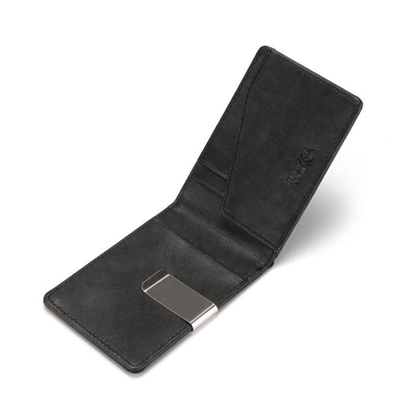 Leather Money Clip Wallet for Men, Slim Card Holder by HitMyNeed
