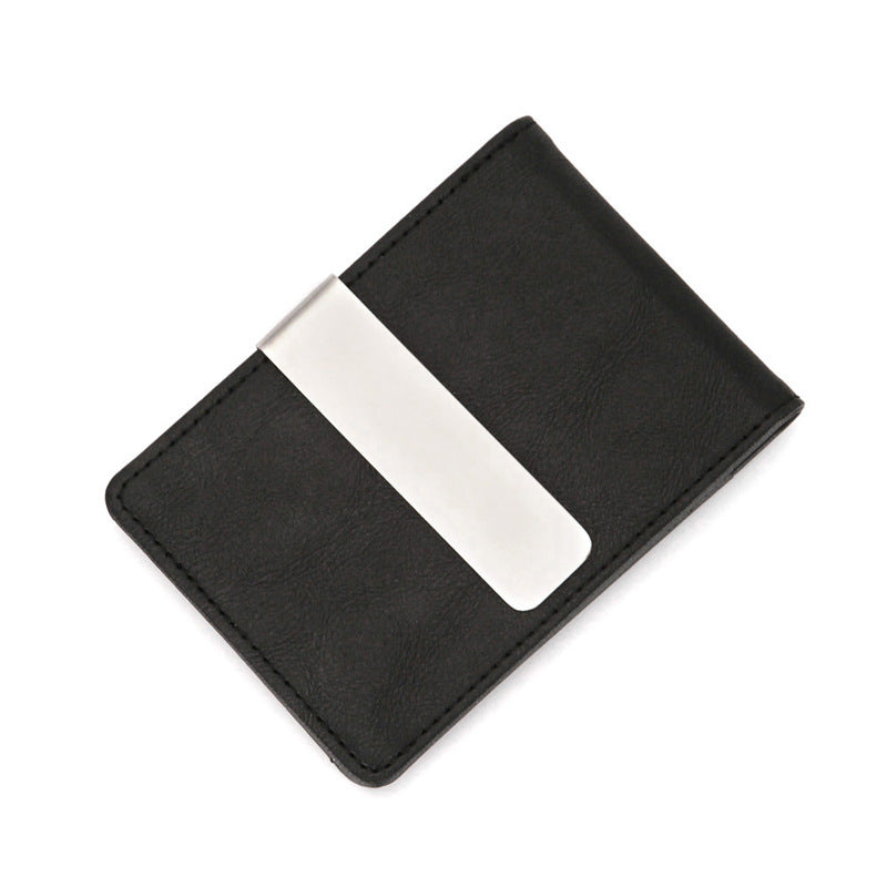 Leather Money Clip Wallet for Men, Slim Card Holder by HitMyNeed