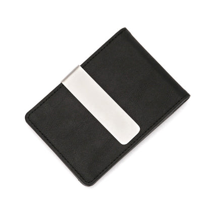 Leather Money Clip Wallet for Men, Slim Card Holder by HitMyNeed