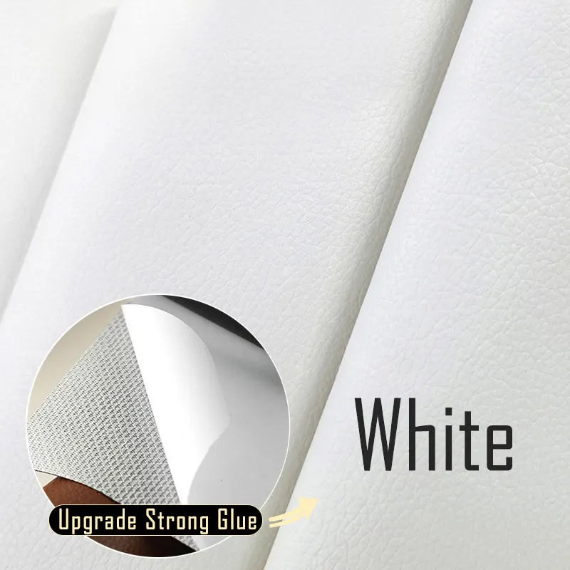 Leather Repair Tape Self-Adhesive Patch for Seats & Sofas 08-white 50x137cm by HitMyNeed