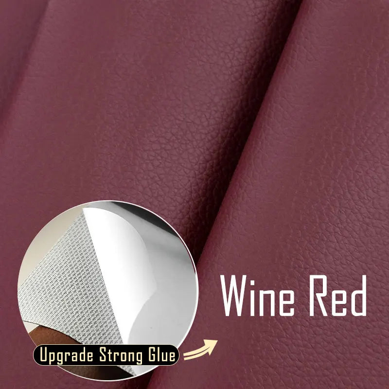 Leather Repair Tape Self-Adhesive Patch for Seats & Sofas 15-wine-red 50x35cm by HitMyNeed