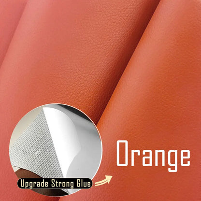 Leather Repair Tape Self-Adhesive Patch for Seats & Sofas 18-orange 50x50cm by HitMyNeed
