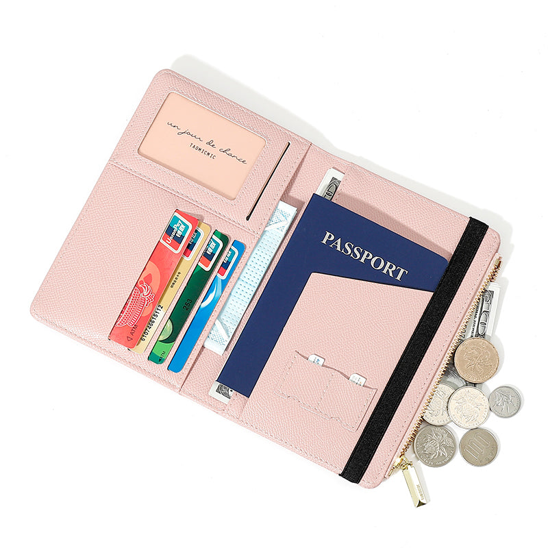 Leather RFID Blocking Passport Holder with Zipper by HitMyNeed