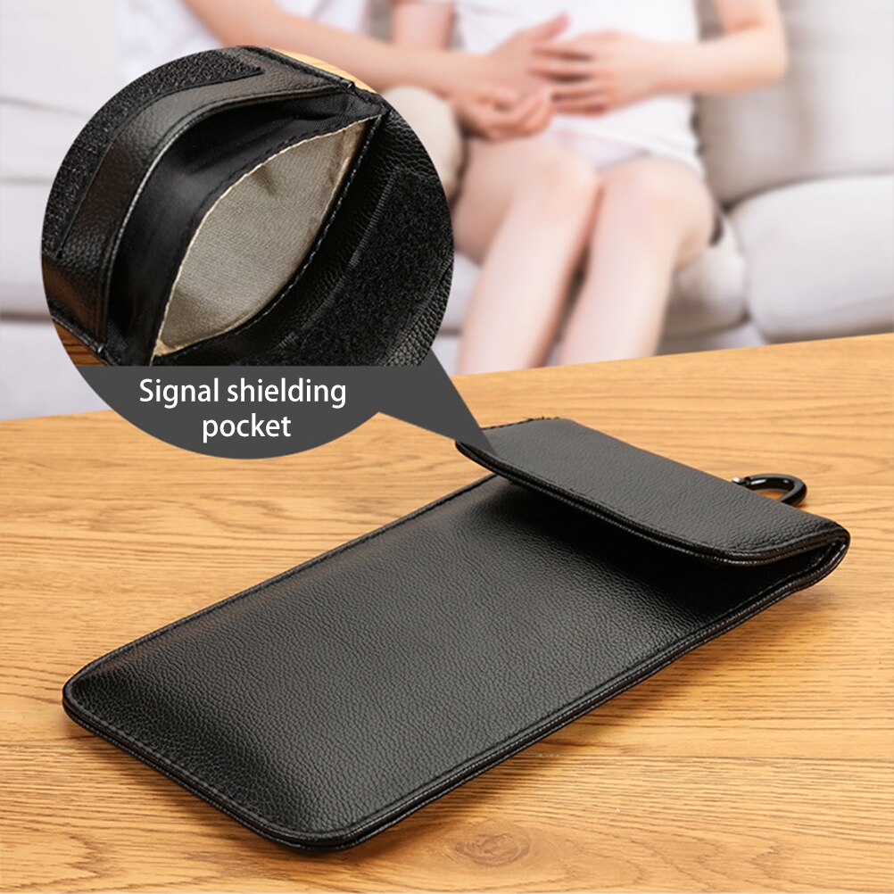 Leather RFID & Signal Blocking Pouch by HitMyNeed