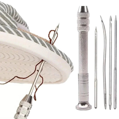 Leather Sewing Awl Kit with 4 Interchangeable Needles by HitMyNeed