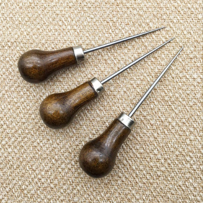 Leather Stitching Awl with Wooden Handle by HitMyNeed