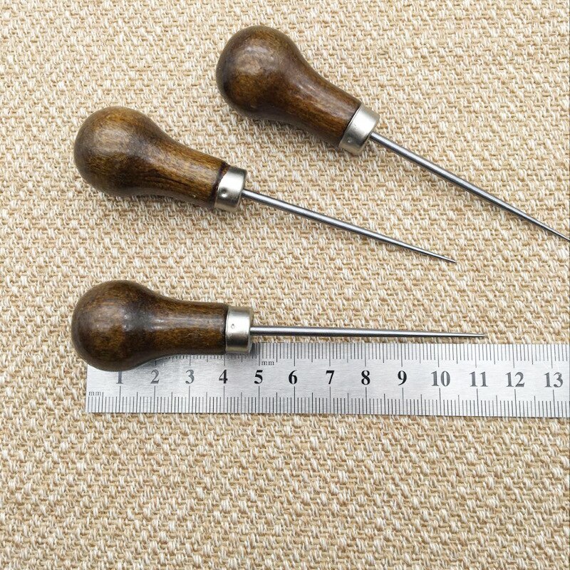 Leather Stitching Awl with Wooden Handle by HitMyNeed