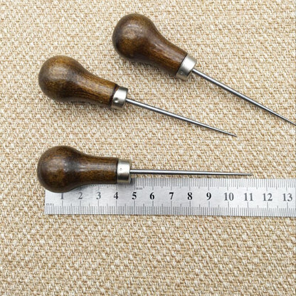 Leather Stitching Awl with Wooden Handle by HitMyNeed