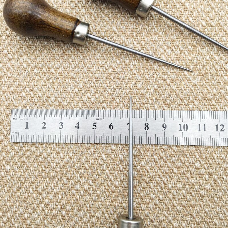 Leather Stitching Awl with Wooden Handle by HitMyNeed