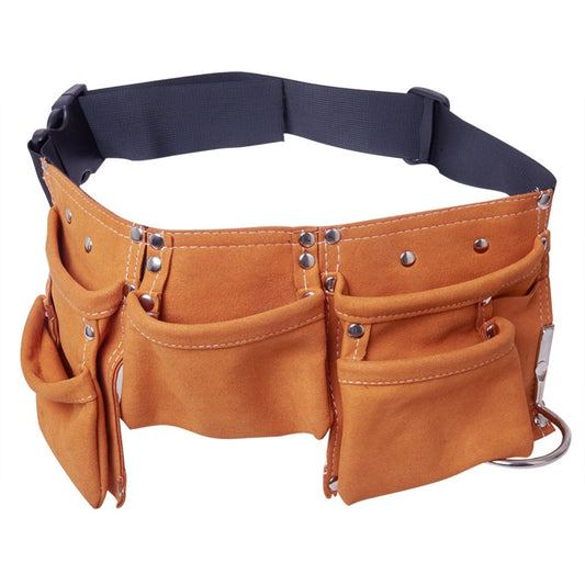 Leather Tool Belt with Multi Pockets and Hammer Hooks by HitMyNeed