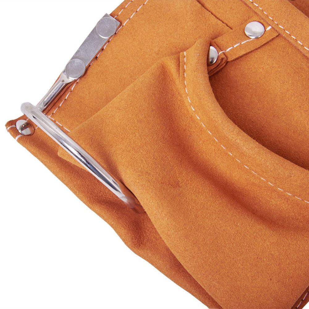 Leather Tool Belt with Multi Pockets and Hammer Hooks by HitMyNeed