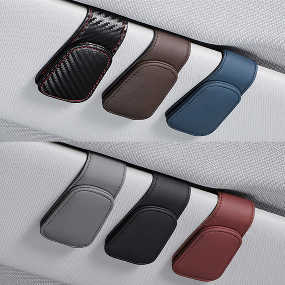 Leather Universal Car Sunglass Holder Clip by HitMyNeed