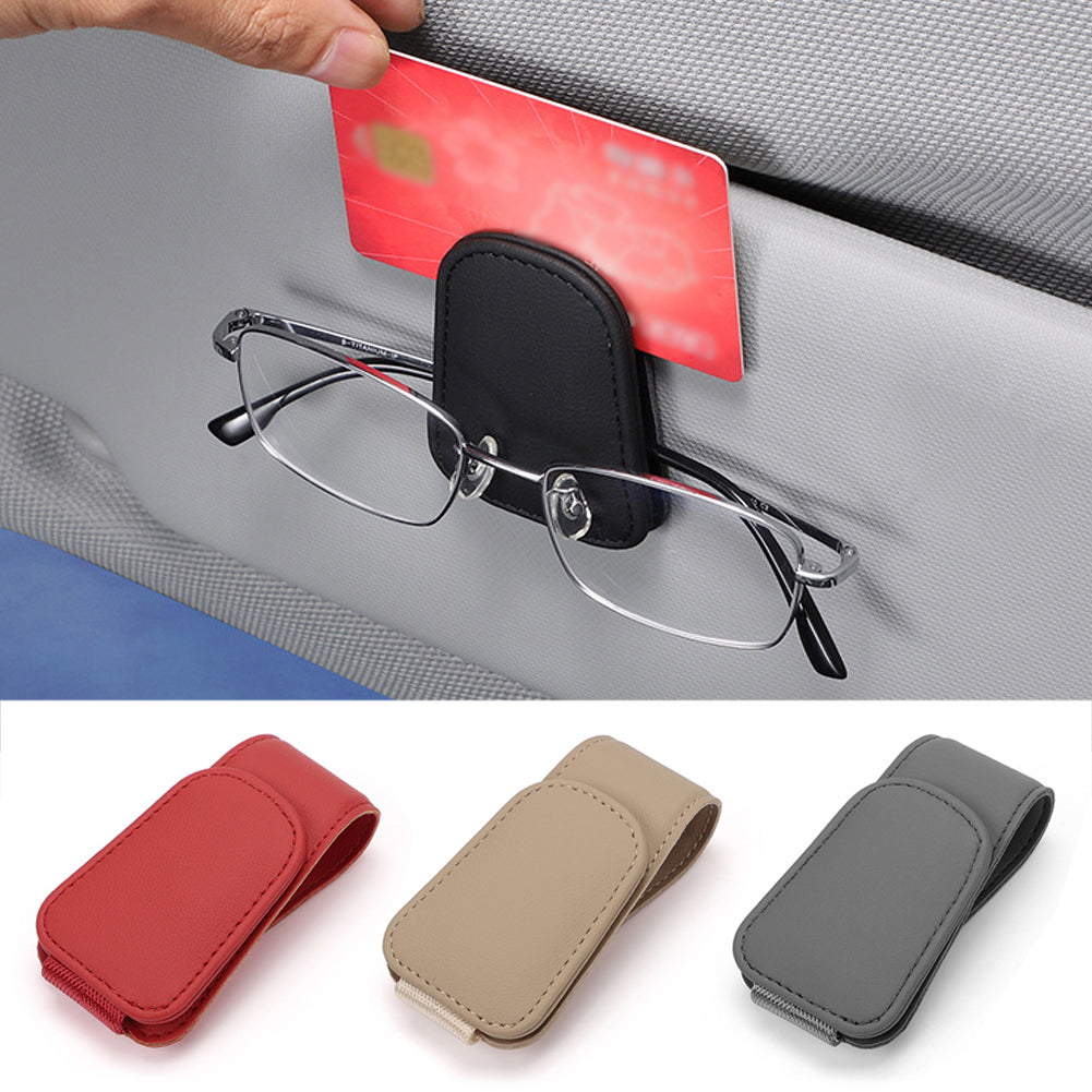 Leather Universal Car Sunglass Holder Clip by HitMyNeed